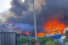 Cháy 11 tàu cá ở Bình Thuận: UBND tỉnh ra công văn hoả tốc