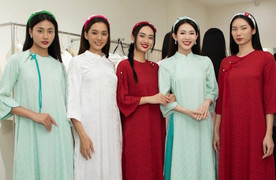 Dàn thí sinh Hoa hậu Hoàn vũ Việt Nam 2023 khoe sắc với áo dài