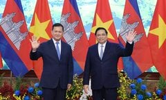 Thủ tướng Phạm Minh Chính chủ trì lễ đón và hội đàm với Thủ tướng Campuchia