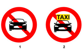 Biển nào cấm xe taxi mà không cấm các phương tiện khác?