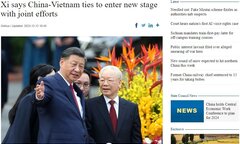 Báo chí Trung Quốc đưa tin đậm nét về chuyến thăm Việt Nam của ông Tập Cận Bình