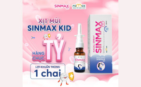 Xịt mũi Sinmax Kid: Xịt mũi an toàn cho trẻ nhỏ và bà bầu