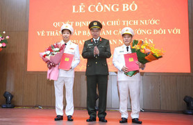 Hai Thứ trưởng Bộ Công an được thăng quân hàm Trung tướng