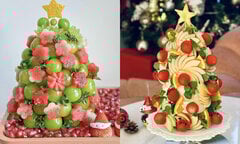 Dân mạng đua nhau làm cây thông Noel từ trái cây, muôn kiểu đẹp lạ