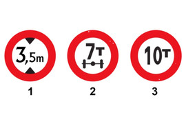 Biển nào hạn chế chiều cao của xe và hàng?