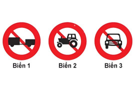 Biển nào không có hiệu lực đối với ô tô tải không kéo moóc?