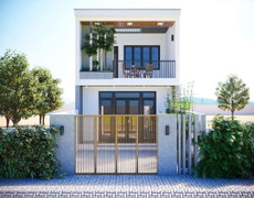 Mẫu thiết kế nhà phố 2 tầng có gác lửng đẹp nhất năm