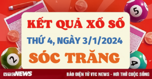 Kết quả xổ số Sóc Trăng hôm nay 3/1 - XSST 3/1/2024