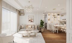 Một số mẫu thiết kế nội thất chung cư 105m2 đẹp nhất