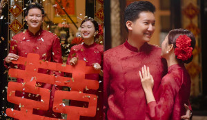 Em út 'Thương ngày nắng về' khoe loạt ảnh tình tứ bên chồng sắp cưới