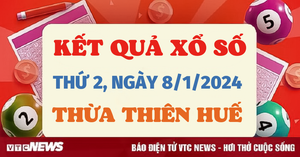 Kết quả xổ số Thừa Thiên Huế hôm nay 8/1 - XSTTH 8/1/2024