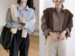 Gợi ý cách mix áo len và sơ mi