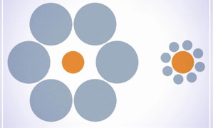 Câu đố khiến nhiều người mắc lừa: Hình tròn màu cam nào to hơn?