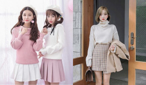 3 cách mix áo len và chân váy ngắn để nàng vừa thanh lịch vừa ấm áp