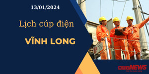 Lịch cúp điện hôm nay ngày 13/01/2024 tại Vĩnh Long