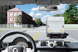 Tài xế có được vượt xe tải để đi thẳng trong trường hợp này?