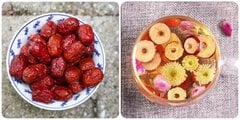 Táo đỏ hãm nước uống có tác dụng gì?