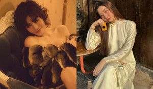 Sao Việt 22/1: Thanh Hương khoe vai trần, Lương Thùy Linh e ấp với áo dài