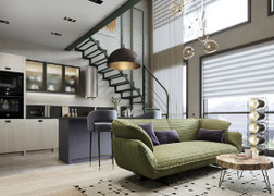 Mẫu nhà cấp 4 có gác lửng được thiết kế hiện đại, tiết kiệm không gian