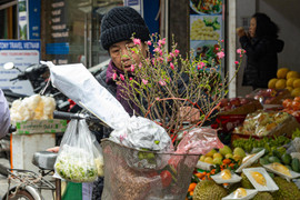 Người Hà Nội sắm lễ cúng rằm cuối cùng năm Quý Mão trong giá rét