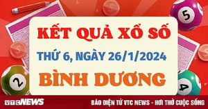 Kết quả xổ số Bình Dương ngày 26/1/2024 - XSBD hôm nay 26/1