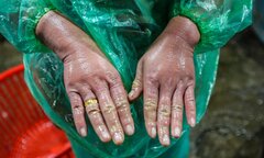 Những bàn tay khiêng đá, bắt cá mưu sinh trong giá rét 9 độ C ở Hà Nội