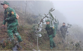 Đường tuần tra trong băng giá nơi biên cương