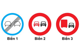 Biển nào cho phép ô tô con được vượt xe khác?