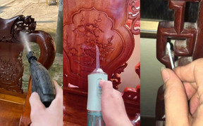 Dân mạng đua nhau khoe tuyệt chiêu làm sạch bàn ghế gỗ chạm trổ đón Tết