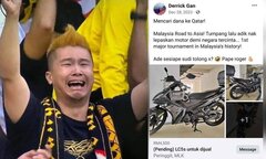CĐV Malaysia bán xe máy để đi xem Asian Cup 2023 gây sốt mạng xã hội