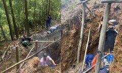 Truy quét điểm khai thác vàng trái phép, 'vàng tặc' tháo chạy khỏi hiện trường
