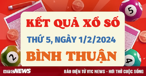 Kết quả xổ số Bình Thuận ngày 1/2/2024 - XSBTH hôm nay 1/2