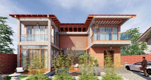 Mẫu thiết kế nhà mặt tiền 12m sâu 6m độc đáo nhất năm 2024