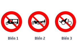 Gặp biển nào xe lam, xe xích lô máy được phép đi vào?