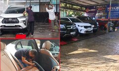 Dịch vụ rửa xe Tết: Làm từ sáng đến tối, các garage thu chục triệu mỗi ngày 