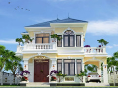 Mẫu biệt thự tân cổ điển 2 tầng có chi phí xây dựng rẻ bất ngờ