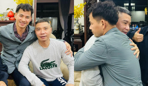 'Nam Tào' Xuân Bắc ôm chặt 'cô Đẩu' Công Lý trong ngày cận Tết