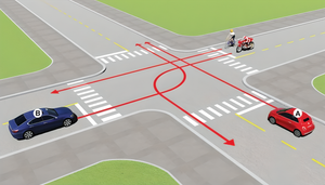 Thứ tự các xe đi thế nào?