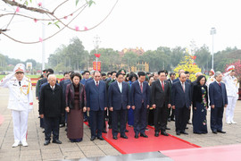 Lãnh đạo Đảng và Nhà nước vào Lăng viếng Bác nhân dịp Tết Nguyên đán Giáp Thìn