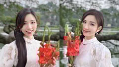 Á khôi Diễm Anh khoe nhan sắc trong trẻo trong tà áo dài cách tân