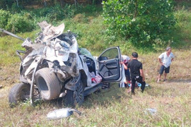 Hiện trường tai nạn liên hoàn trên cao tốc Cam Lộ - La Sơn