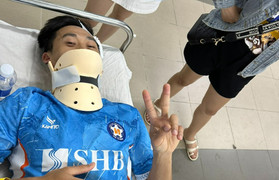 Cựu tuyển thủ Việt Nam bị chấn động não, khâu 2 mũi