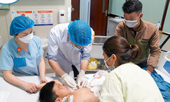 Bé trai 7 tuổi bị chó cắn thủng ruột khi đi chúc Tết 