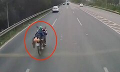 Lời khai của tài xế nằm rạp lên yên xe máy, lao vun vút trên Đại lộ Thăng Long