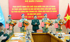 Bốn sĩ quan quân đội đầu tiên được Chủ tịch nước cử đi gìn giữ hòa bình năm 2024