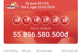 Một chủ thuê bao VinaPhone trúng độc đắc Vietlott gần 56 tỷ đồng