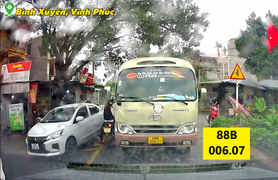 Ngang ngược lấn làn, tài xế xe khách còn hung hăng gây sự 