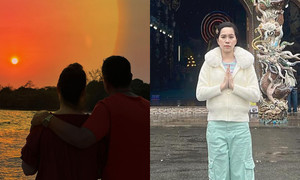 Sao Việt 1/3: NSND Hồng Vân lãng mạn bên chồng, cháu gái Vũ Linh đi cầu bình an
