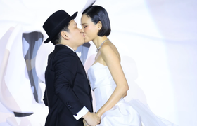 Siêu mẫu Tuyết Lan khóc nức nở trong đám cưới với chồng bác sĩ