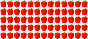 Đố bạn tìm quả ớt chuông khác biệt trong 5 giây